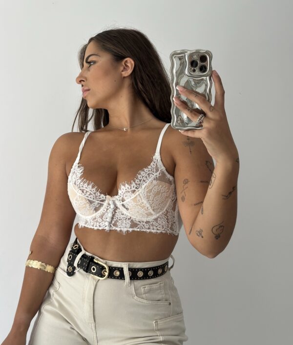TOP ENCAJE BLANCO