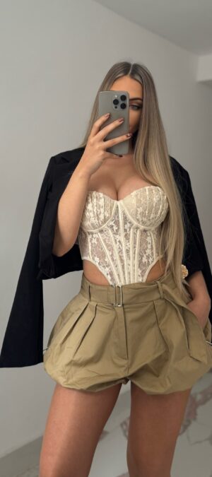 Pantalón globo camel