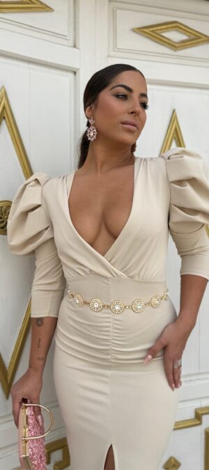 Vestido Samanta Beige