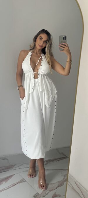 Conjunto tachuelas blanco