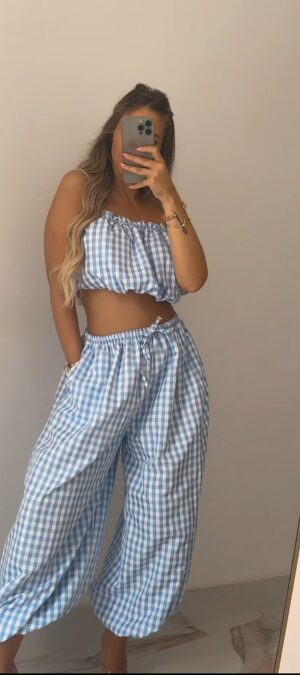 Conjunto globo vichi azul