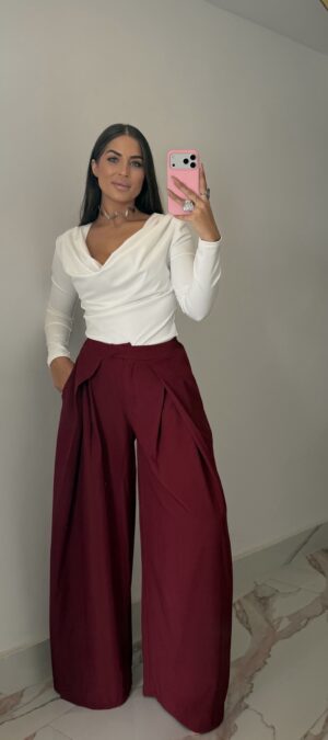 Pantalón vestir Burdeos